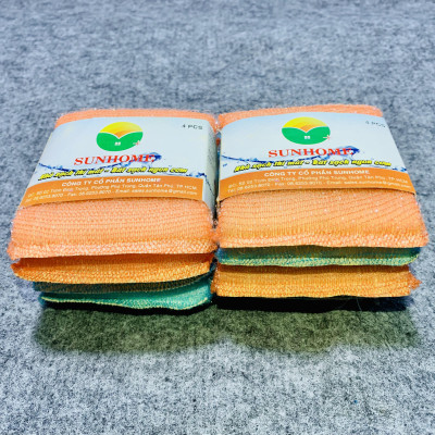 Combo 8 Miếng Rửa Chén Nhỏ Bằng Mouse Bọc Lưới Cao Cấp