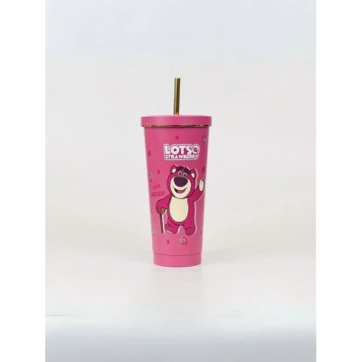 Ly Giữ Nhiệt Lotso Inox 304 Cao Cấp 750ml Kèm Ống Hút, Ly Giữ Nhiệt Gấu Dâu Hoạt Hình Dễ Thương Giữ Nhiệt 8-12h - Tặng Kèm Túi Đựng - HÀng Chính Hãng MINIIN