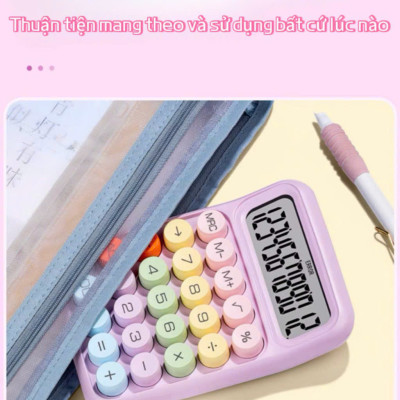 Máy Tính Văn Phòng 12 Chữ Số, Bàn Phím Cơ ABS Đồ Dùng Học Tập Đa Chức Năng - HÀNG CHÍNH HÃNG MINIIN