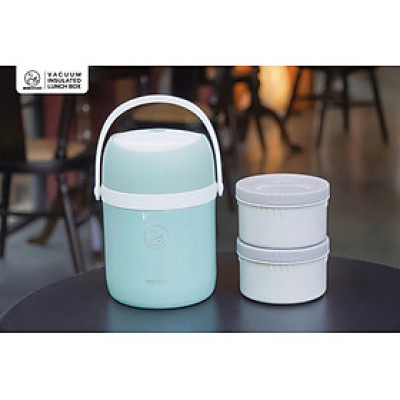 Hộp Cơm Giữ Nhiệt 2GOOD HC50 - 1600ml Inox SUS316 - Tặng Kèm Thìa Inox Gấp Gọn Và Đũa - Hàng Chính Hãng