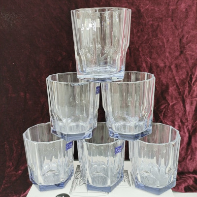 Bộ 6 ly thủy tinh  uống nước cao cấp vân sao - VD56