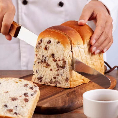 DAO CẮT BÁNH MÌ BÁNH NGỌT BÁNH GATO SINH NHẬT TAY CẦM CÁN GỖ LƯỠI RĂNG CƯA DÀI 38CM ( HÀNG CAO CẤP XUẤT CHLB ĐỨC )