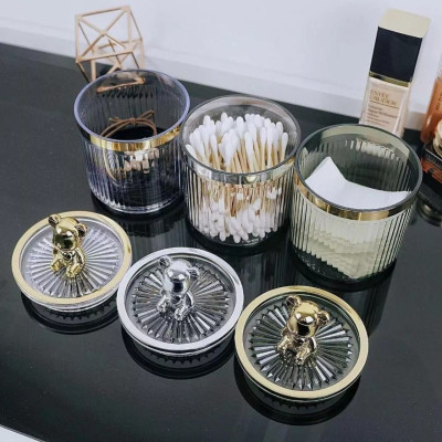 Hộp Đựng Tăm Xỉa Răng Bằng Cotton Trong Suốt Hình Gấu Phong Cách Bắc Âu - HÀNG CHÍNH HÃNG MINIIN