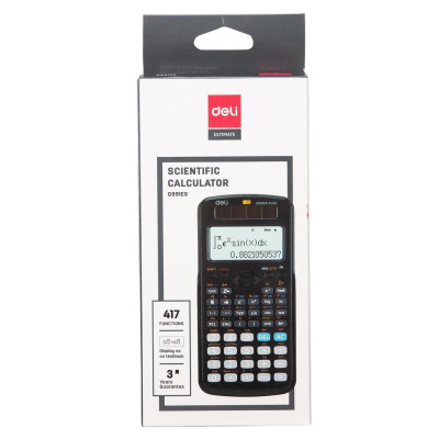 Máy tính Học sinh Cấp 2, kỹ thuật Deli - 417 chức năng - Được phép mang vào phòng thi - ED991ES