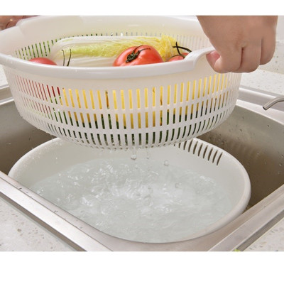 Bộ 01chậu & 01rổ nhựa Oval Sanada Seiko 5.3L cao cấp có tay cầm tiện dụng - Hàng nội địa Nhật Bản.