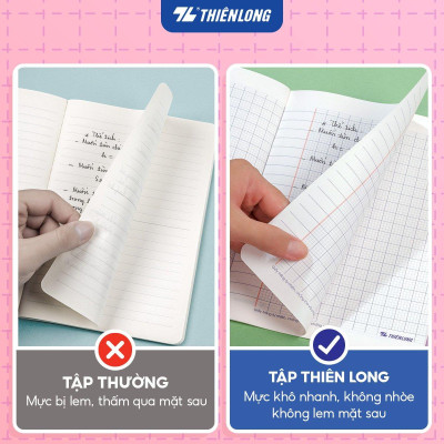 Tập học sinh chống lóa 96 trang 4 ô ly vuông 2mm 100gsm Thiên Long NB-117/AK - Phiên bản Akooland - Mẫu ngẫu nhiên