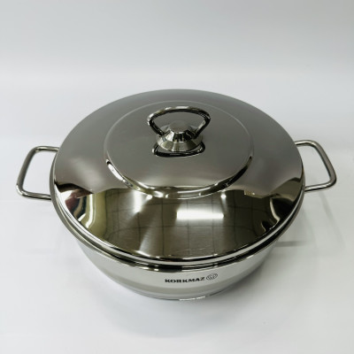 Nồi Inox 304 Korkmaz 24 cm thân thấp A2020 - Thổ Nhĩ Kỳ - Hàng Chính Hãng