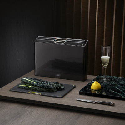 Joseph Joseph - Bộ thớt cao cấp Folio Steel 4-piece Chopping Board Set Black 001204