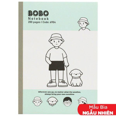 Tập Haplus BoBo - Kẻ Ngang - 200 Trang 60gsm - Hải Tiến 6904 (Mẫu Bìa Giao Ngẫu Nhiên)