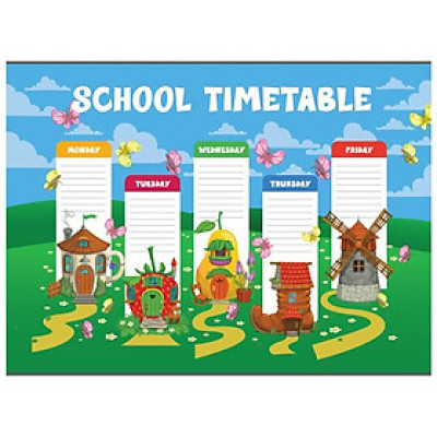 Sticker Thời Khoá Biểu Cấp 1 Thay Đổi Môn Học A5 - Teenage TKB-08