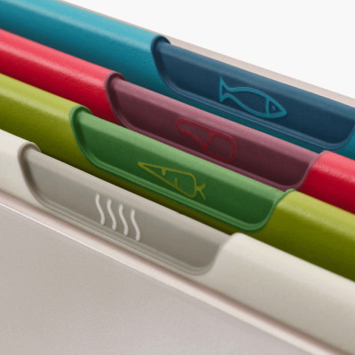 Bộ 4 thớt Joseph Joseph 60219 Folio Icon 4pc BoardSet Large (Mcolor)