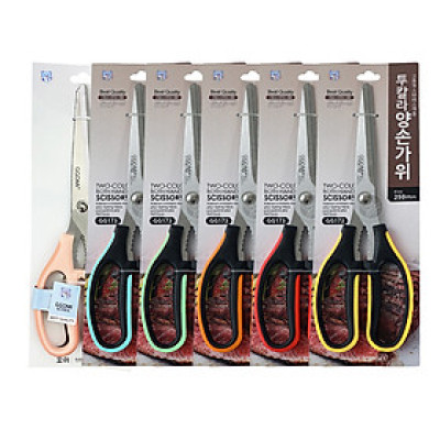 [HÀNG CHÍNH HÃNG]Kéo nhà bếp đa sắc màu dài 25cm, lưỡi kéo dài 14cm bằng thép không gỉ của GGOMi Hàn Quốc GG173