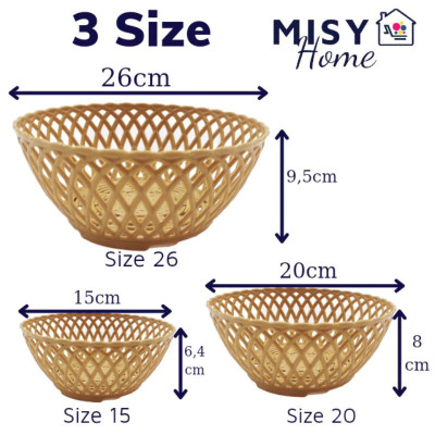 RỎ MÂY TRÒN MÀU NÂU NHIỀU SIZE CHUYÊN ĐỰNG HOA QUẢ VÀ ĐỰNG BÁNH QUẨY ĂN TRONG CÁC NHÀ HÀNG QUÁN PHỞ