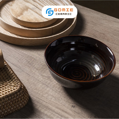 Bát Tô Nông 17x8cm men cánh gián - Tô Nông Men Cánh Gián