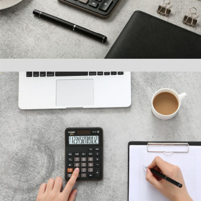 Máy tính Cỡ Nhỏ Casio MX-12B Sắc màu Chính hãng