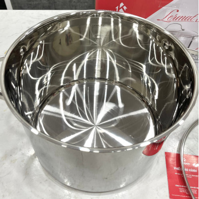 Nồi luộc gà inox 304 cao cấp 5 đáy Kalpen Lermat dung tích 12L/15L, bảo hành 5 năm chuẩn Đức
