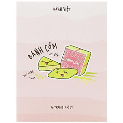 Tập Học Sinh Bánh Việt - Miền Nam - 4 Ô Ly - 96 Trang 80gsm - The Sun 01 - Bánh Cốm