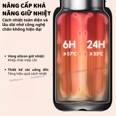 Bình nước cho bé đi học giữ nhiệt có ống hút ZoyZoii kèm túi gấu bông Animal Series Thermos Cup E20