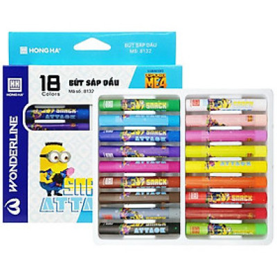 Hộp 18 Bút Sáp Dầu Minions - Hồng Hà 8132