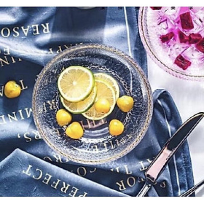 TÔ ĂN SALAD HOA QUẢ THỦY TINH CAO CẤP VÂN SẦN - VD153