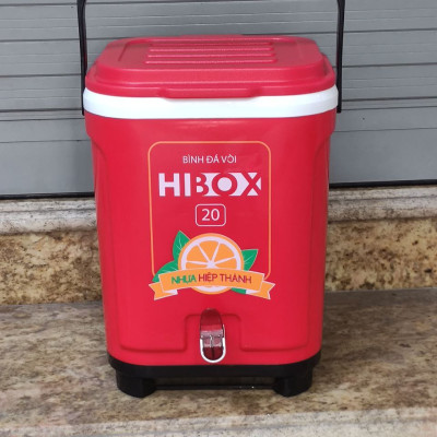 Bình Đựng Đá 20L Có Vòi, Quai Xách – Giữ Nhiệt Tốt, Hình Vuông Cao Chân Đế Chắc  Dùng Đựng Nước Thực Phẩm Đa Năng