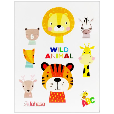 Combo 5 Tập Học Sinh Animal 5 Ô Ly 96 Trang 100gsm - FAHASA (Mẫu Bìa Giao Ngẫu Nhiên)