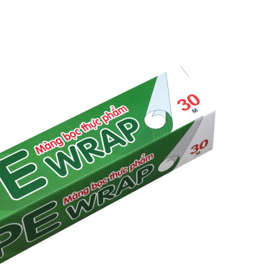 Màng bọc thực phẩm PE Ringo, An toàn, Dùng được trong tủ lạnh, lò vi sóng, có lưỡi cắt dạng trượt