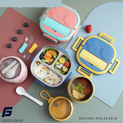 Khay đựng thức ăn giữ nhiệt làm từ thép không gỉ 304 FG Good Finish,họa tiết đẹp