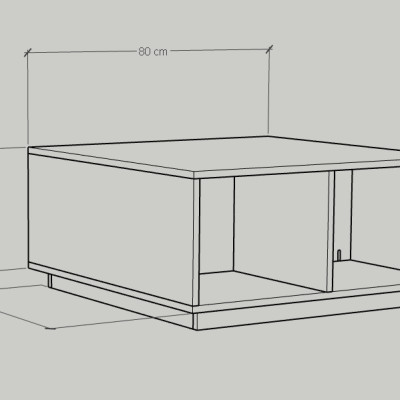 [Happy Home Furniture] ZANE , Bàn cà phê - Bàn trà , 80cm x 80cm x 38cm ( DxRxC), BAN_048