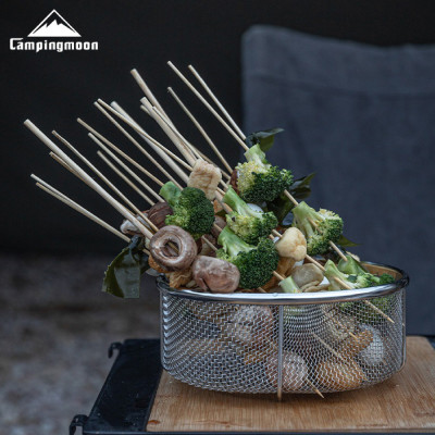Giỏ thoát nước lớn/ Rổ rau thép không gỉ Campingmoon CC-22