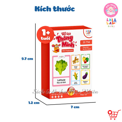 Thẻ học thông minh Mini Flashcard song ngữ Anh - Việt nhiều chủ đề cho bé - Thương hiệu Lalala baby