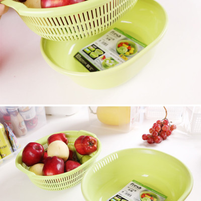 Bộ 01 chậu & 01 rổ Oval Sanada Seiki 5.3L - Hàng nội địa Nhật Bản | Made in Japan