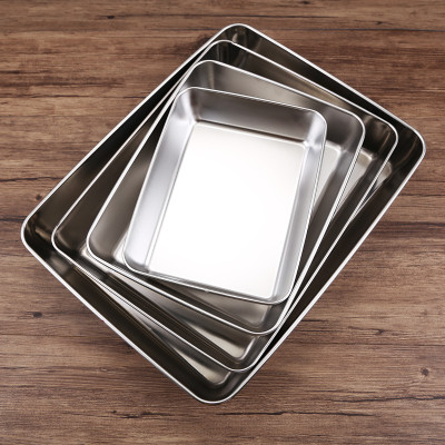 khay inox 304 sâu chữ nhật hàng dầy cao cấp ( nhiều size lựa chọn )