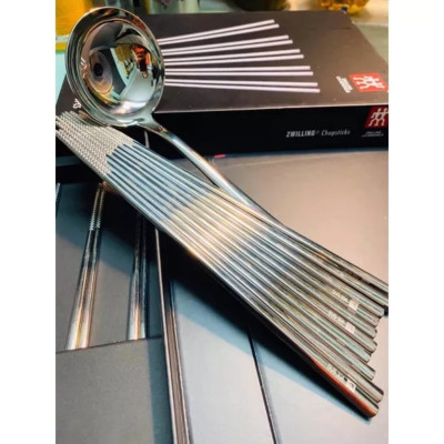  Đũa Đũa Inox 304 Zwilling lõi Đặc Chống Trơn Trượt Thương Hiệu Đức Hàng Cao Cấp Bền Bỉ Chất Lượng ( BỘ 5 ĐÔI) - Hàng Chính Hãng MINIIN