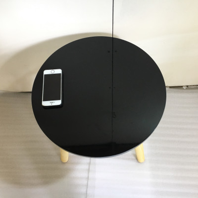 Bàn trà, bàn sofa tròn đen 40x45, bàn cafe phòng khách, bàn coffee, bàn gỗ cà phê