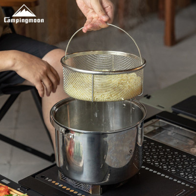 Giỏ thoát nước lớn/ Rổ rau thép không gỉ Campingmoon CC-22