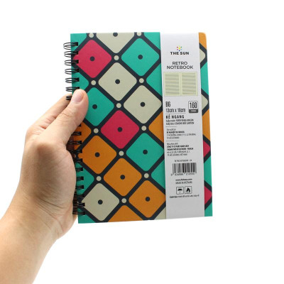 Sổ Lò Xo Bìa Cứng Retro B6 - Kẻ Ngang - 160 Trang 80gsm - The Sun 04