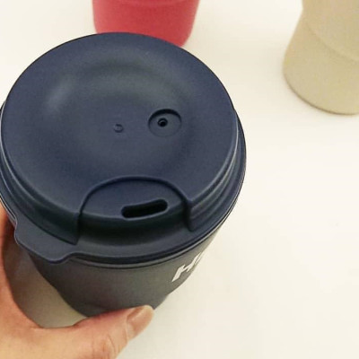 Combo cốc giữ nhiệt có nắp xoay Here 320ml + set 150 chiếc ống hút φ5x180mm - made in Japan