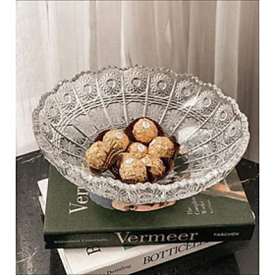 Chân bồng pha lê mài Bohemia M57 (đk 30,5cm)