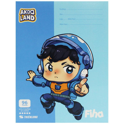 Tập Học Sinh Akooland Thế Giới Học Cụ Thần Kỳ - 4 Ô Ly - 96 Trang 100gsm - Thiên Long TP-NB061/AK (Mẫu Màu Giao Ngẫu Nhiên)