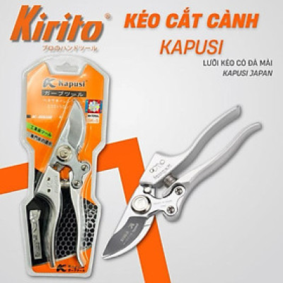 Kéo cắt tỉa cành cây KAPUSI TOOLS Nhật bản K-8618 cao cấp thép SK5, cấu tạo lò xo cỡ 8 icnh (20cm)