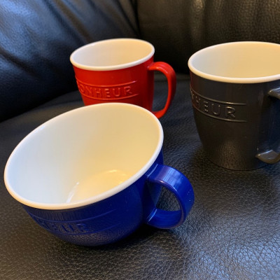 Bộ 2 cốc nhựa giả sứ YAMADA 400ml & 300ml - nội địa Nhật Bản