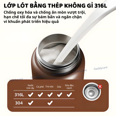 Bình nước cho bé đi học giữ nhiệt có ống hút ZoyZoii kèm túi gấu bông Animal Series Thermos Cup E20