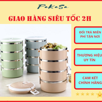 Hộp Cơm ( Cà Mèn ) Giữ Nhiệt Nhiều Tầng Có Thể Tách Rời Thành 1/2/3 Tầng Tùy Theo Nhu Cầu Mỗi Lần Sử Dụng - Hàng Chính Hãng 