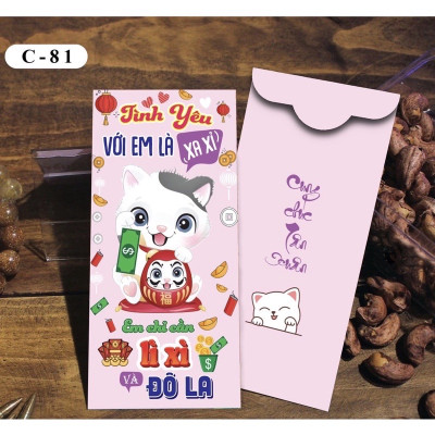 Combo 100 bao lì xì ì Tết  hàng đẹp nhiều mẫu mới , vô cùng xinh xắn và cute 