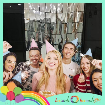 Màn kim tuyến dạng ô mosaic Square Foil Curtain