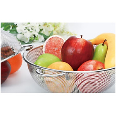 Rổ tròn Echo Metal có tay cầm , làm từ inox cao cấp, bền đẹp và an toàn tuyệt đối cho người sử dụng - nội địa Nhật Bản 