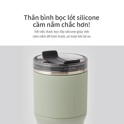 Bình giữ nhiệt LocknLock Metro Drive màu xanh mint LHC4277SMIT 650ml - Hàng chính hãng, kèm ống hút cọ rửa, thiết kế nắp xoay - JoyMall