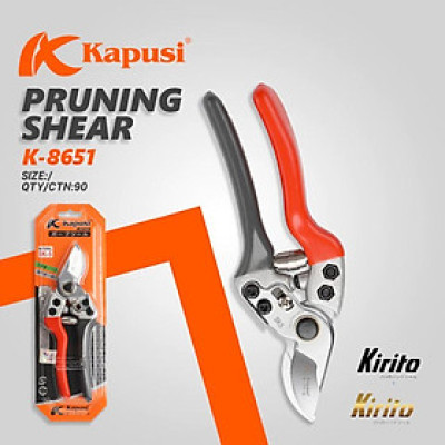 Kéo cắt cành trợ lực Nhật Kapusi Japan lưỡi thép SK-5 k8651