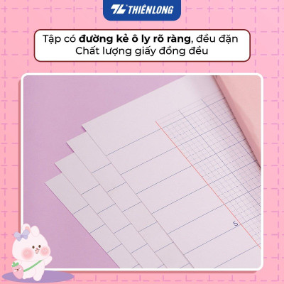 Tập học sinh 96 trang 5 ô ly vuông 2mm chấm kẻ 2/3 120gsm NB-122 Thiên Long - Mẫu ngẫu nhiên